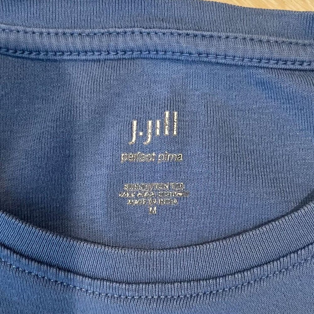 J Jill Perfect Pima blue cotton tunic - Picture 3 of 6
